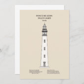 Ponce de Leon Inlet Vuurtoren - Florida - SBD Bedankkaart (Voorkant / Achterkant)