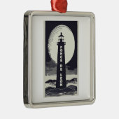 Ponce De Leon Lighthouse Moon Metalen Ornament (Rechts)