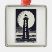 Ponce De Leon Lighthouse Moon Metalen Ornament (Voorkant)