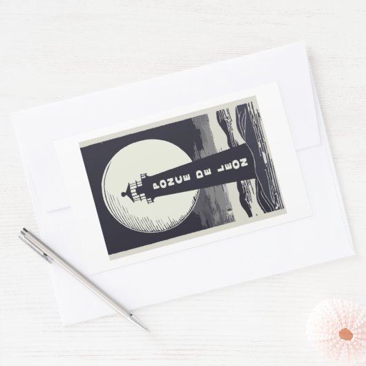 Ponce De Leon Lighthouse Moon Rechthoekige Sticker (Envelop)