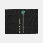 Ponce Inlet Florida Break Surfing Retro Wave  Fleece Deken (Voorkant (Horizontaal))