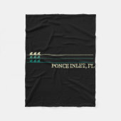 Ponce Inlet Florida Break Surfing Retro Wave Fleece Deken (Voorkant)