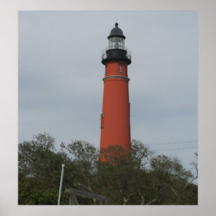 Ponce Inlet Light House boven de bomen Poster