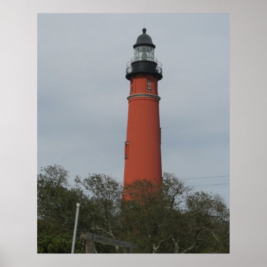 Ponce Inlet Light House Boven de Bomen Poster (Voorkant)