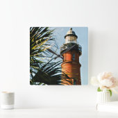 Ponce Inlet Lighthouse, Florida Square Wall Clock Vierkante Klok (Huis)