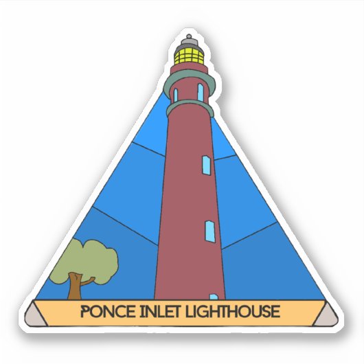 Ponce Inlet Lighthouse Sticker (Voorkant)