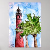 ponce_inlet_vuurtoren poster (Voorkant)