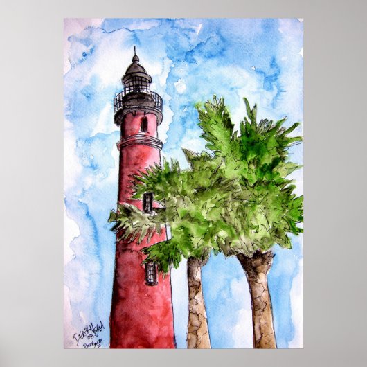 ponce_inlet_vuurtoren poster (Voorkant)