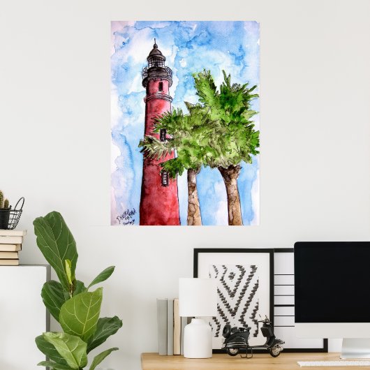 ponce_inlet_vuurtoren poster (Thuiskantoor)