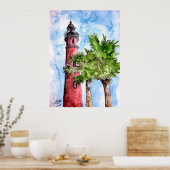 ponce_inlet_vuurtoren poster (Keuken)
