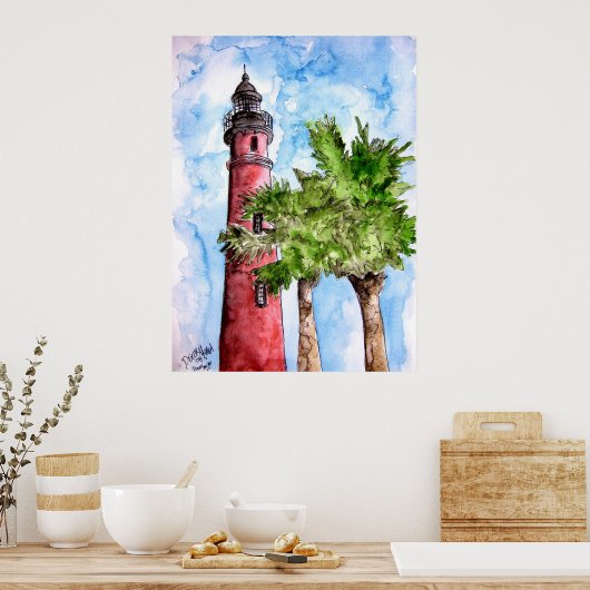 ponce_inlet_vuurtoren poster (Keuken)