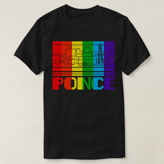 Ponce Pride Ponce LGBT Gift LGBTQ Supporter T-shir T-shirt (Design voorkant)