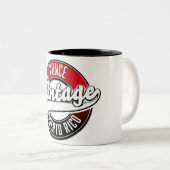 Ponce Puerto Rico  logo Tweekleurige Koffiemok (Voorkant rechts)