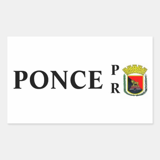 Ponce, Puerto Rico Rechthoekige Sticker (Voorkant)