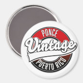 Ponce Puerto Rico vintage logo Magneet (Voorkant / Achterkant)