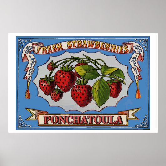 Ponchatoula aardbeien, LA Poster (Voorkant)