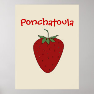 Ponchatoula LA Strawberry Poster
