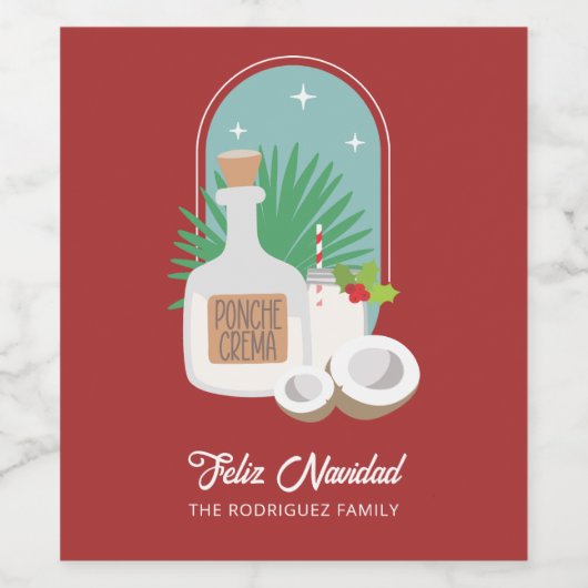 Ponche Crema Wijn Etiket (Enkel label)