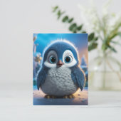 Poncho - Een gladde baby pinguïn Briefkaart (Staand voorkant)