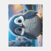 Poncho - Een gladde baby pinguïn Fleece Deken (Voorkant)