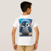 Poncho - Een gladde baby pinguïn T-shirt (Achterkant volledig)