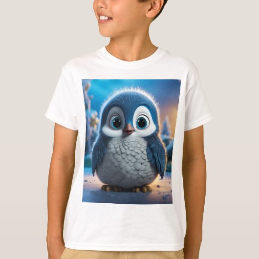 Poncho - Een gladde baby pinguïn T-shirt (Voorkant)