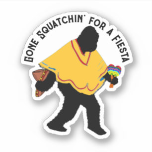 Poncho Sasquatch Fiesta Sticker