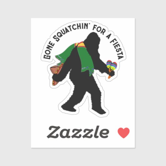 Poncho Sasquatch Fiesta Sticker (Vel)