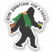 Poncho Sasquatch Fiesta Sticker (Voorkant)