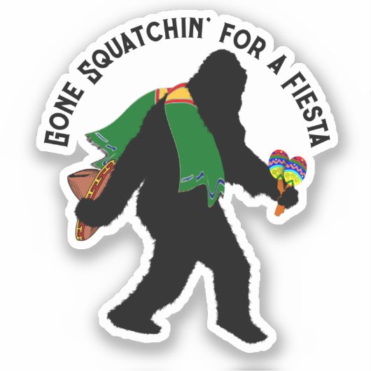 Poncho Sasquatch Fiesta Sticker (Voorkant)