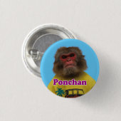 PonchpinBack buttonぽ.ん 缶ちん Ronde Button 3,2 Cm (Voorkant /achterkant)