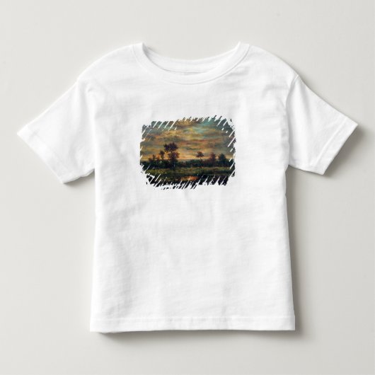 Pond aan de rand van een hout kinder shirts (Voorkant)