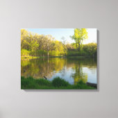 Pond and Lush Forest of Battle Creek Park Canvas Afdruk (Voorkant)