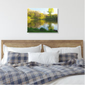 Pond and Lush Forest of Battle Creek Park Canvas Afdruk (Insitu (Slaapkamer))