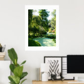 Pond bedekt met eendenkroos poster (Thuiskantoor)