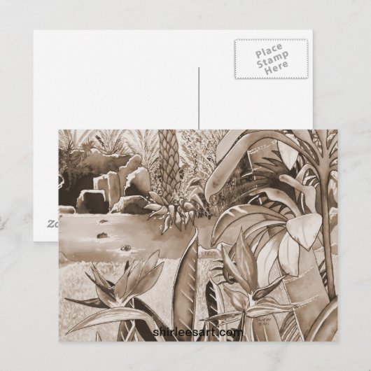 Pond bij ananaswerving briefkaart (Voorkant / Achterkant)