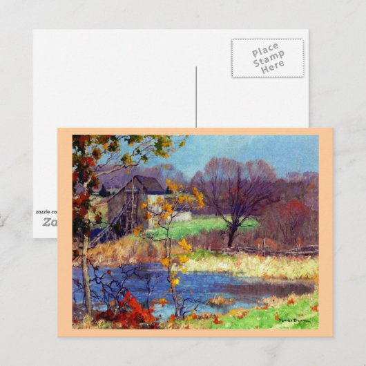 Pond bij Old Lyme, Connecticut Briefkaart (Voorkant / Achterkant)