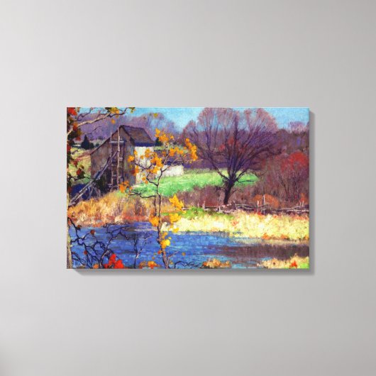 Pond bij Old Lyme, Connecticut Canvas Afdruk (Voorkant)