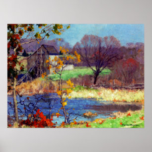 Pond bij Old Lyme, Connecticut Poster