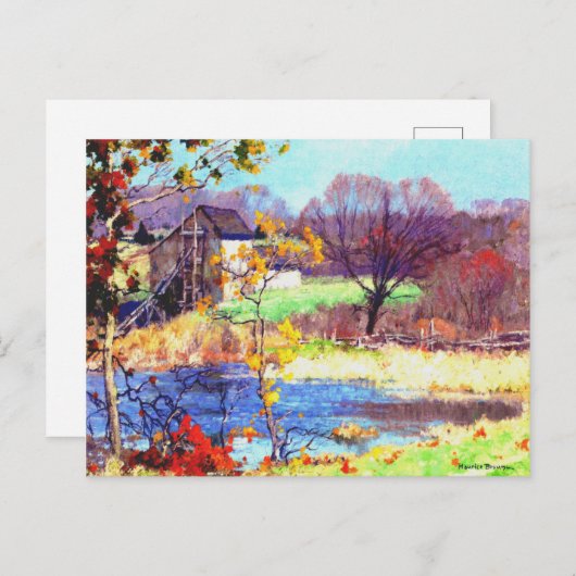 Pond bij Old Lyme, Conneticut Briefkaart (Voorkant / Achterkant)