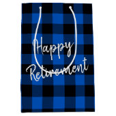 Pond blauw en zwart medium cadeauzakje (Voorkant)