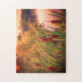 Pond Cattails & Willow Trees Legpuzzel (Verticaal)