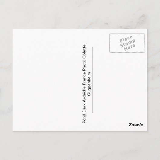 Pond Dark Ardéche Frankrijk Briefkaart (Achterkant)