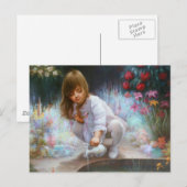 Pond en meisjes briefkaart (Voorkant / Achterkant)