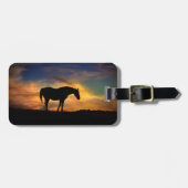 Pond en paard bagagelabel (Voorkant horizontaal)