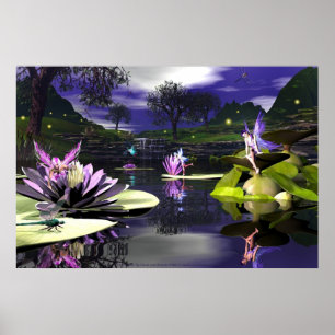 Pond Faerie van David en Michelle Wilder Poster