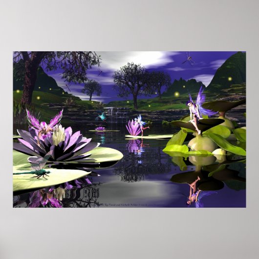 Pond Faerie van David en Michelle Wilder Poster (Voorkant)