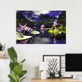 Pond Faerie van David en Michelle Wilder Poster (Thuiskantoor)