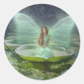 Pond Fairy Ronde Sticker (Voorkant)