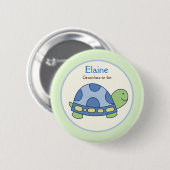 Pond Friends Frog Turtle NAME TAG Custom Button (Voorkant /achterkant)